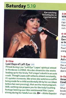 Last Days of Left Eye - Entertainment Weekly