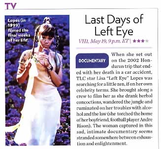 Last Days of Left Eye - People Magazine