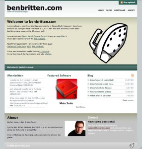benbritten.com homepage